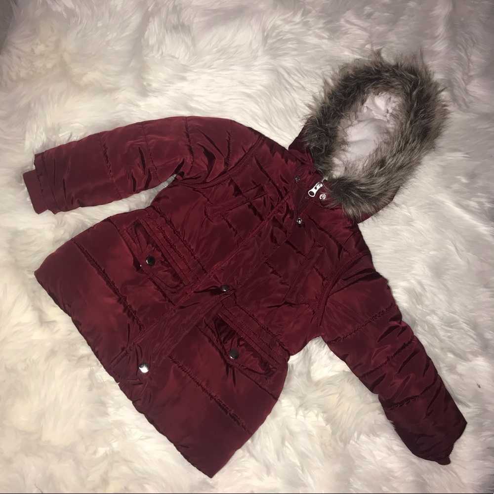 Carters 3T Girls Burgundy Winter Jacket